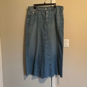 American Eagle long A line Denim skirt